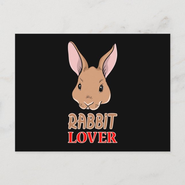 Bunny Rabbit Påskhare Funny Cute Gift Idea Vykort (Framsida)