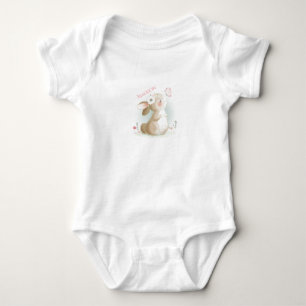Bunny Rabbit Personlig Girly Rosa Cute T Shirt