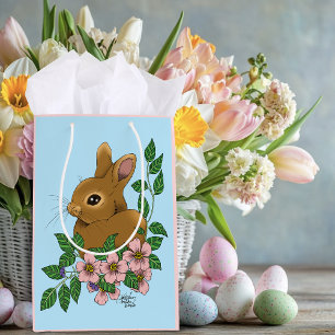 Bunny Rabbit Rosa Flowers