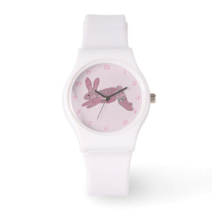 Bunny Rabbit Rosa ros Clock Armbandsur