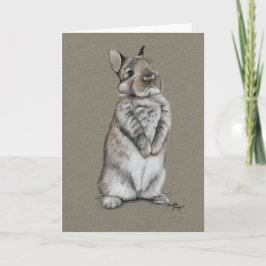 Bunny Rabbit Sitta Art Greeting Card Helgkort