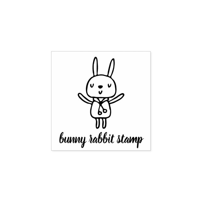 Bunny Rabbit Sketch Animal Stämpel (Tryck)