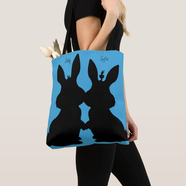 Bunny Rabbit Tote-säck Tygkasse (Närbild)