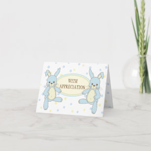 Bunny Rabbit Twillingar Tack Notecard Kort