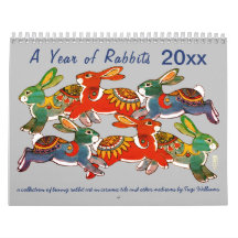 Bunny Rabbit valfritt år - färglös, unik Bunny Art