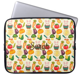 Bunny Rabbit Vegetable Farmer Laptop Fodral
