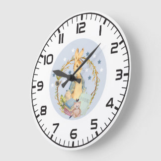 Bunny Rabbit Wall Clock  Stor Klocka