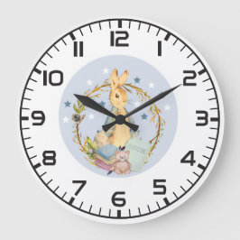 Bunny Rabbit Wall Clock  Stor Klocka