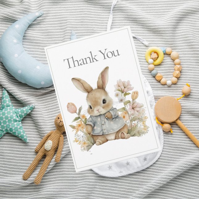 Bunny Rabbit Watercolor Baby Tack (Skapare uppladdad)