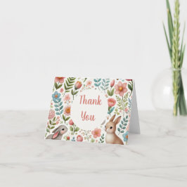 Bunny Rabbits and Flowers Tack Kort