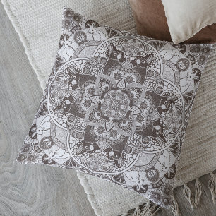 Bunny Rabbits Mandala Välj Färg Kudde