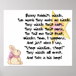 Bunny Rabbits Wiggle Skriv ut Poster