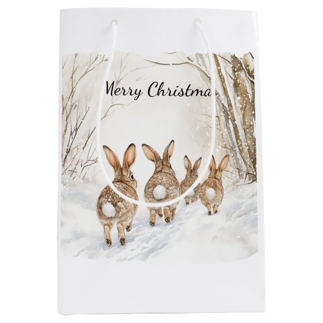 Bunny Rabbits Woods Snow Christmas (Framsidan)