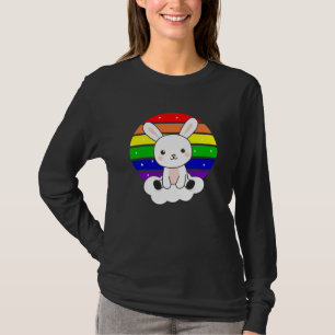 Bunny Rainbow Glitter Kawaii Rabbit Colorful T Shirt