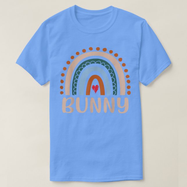 Bunny Rainbow Grandma Cute Mors dag Funny Bunny T Shirt (Design framsida)