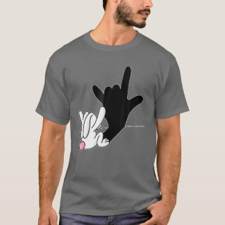 Bunny Reflection I Kärlek You Hand Sign Language A T Shirt