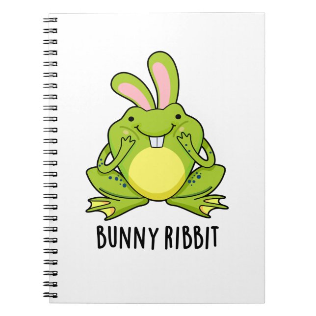 Bunny Ribbit Funny Rabbit Frog Pun Anteckningsbok (Framsidan)