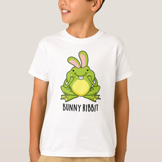 Bunny Ribbit Funny Rabbit Frog Pun T Shirt (Framsida)