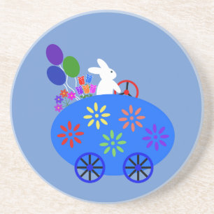 Bunny Riding Egg Car #2 Underlägg