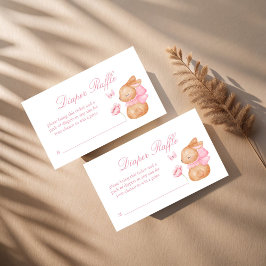 Bunny rosa-buggregat för babydusch-raffel tilläggskort