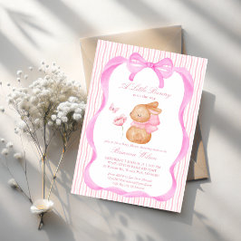 Bunny rosa-buskdusch inbjudningar