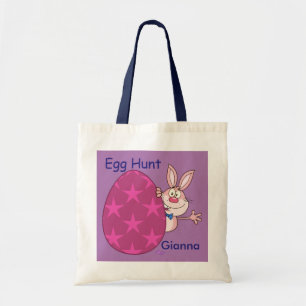 Bunny Rosa Egg Hunt Lila Anpassningsbar Budget Tot Tygkasse