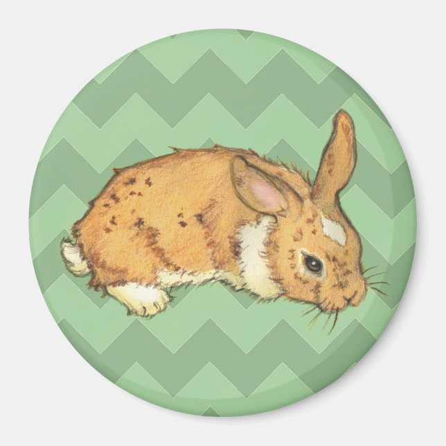 Bunny Sage Chevron Duo Magnet (Framsidan)