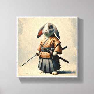 Bunny Samurai Canvastryck