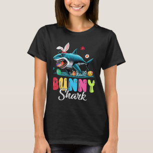Bunny Shark Påsk Hunting Chocolate Eggs Älskare Ki T Shirt