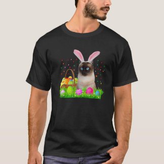 Bunny Siamese Cat Funny Påsk Siamese Cat Lover G T Shirt