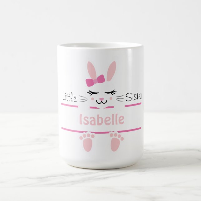Bunny Sibling Mug Personalized Big Sister  Kaffemugg (Center)