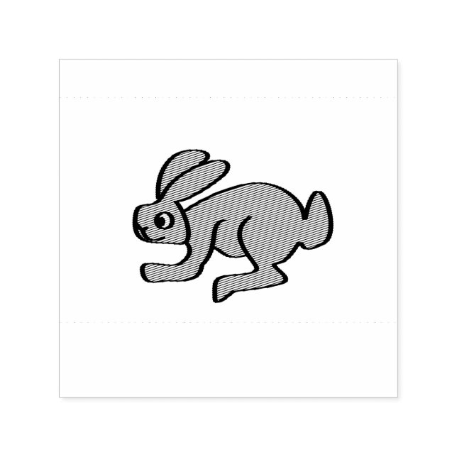 bunny, sidvy självfärgande stämpel (Design)