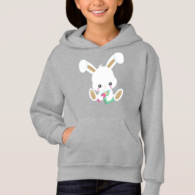 Bunny ska till skolan, Cute Bunny, Bokar, Pencil T Shirt (Framsida)