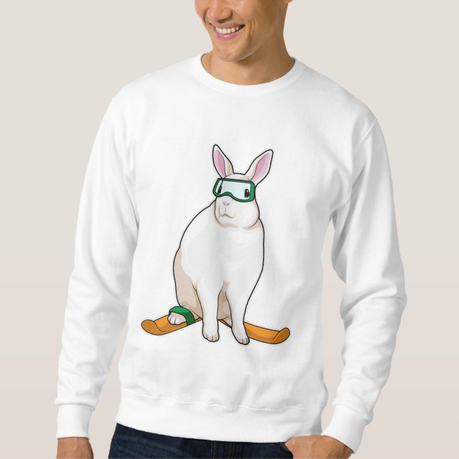 Bunny Skier Ski Lång Ärmad Tröja (Framsida)