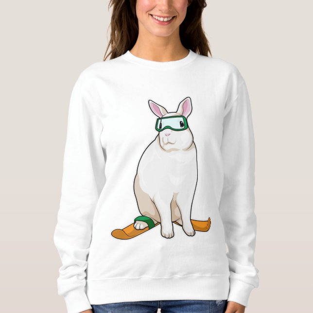 Bunny Skier Ski T Shirt (Framsida)