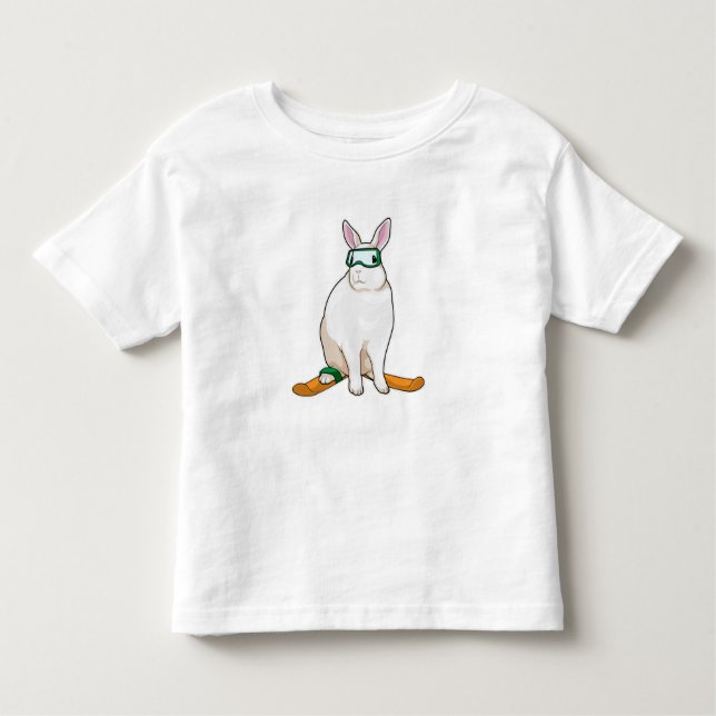 Bunny Skier Ski T Shirt (Framsida)