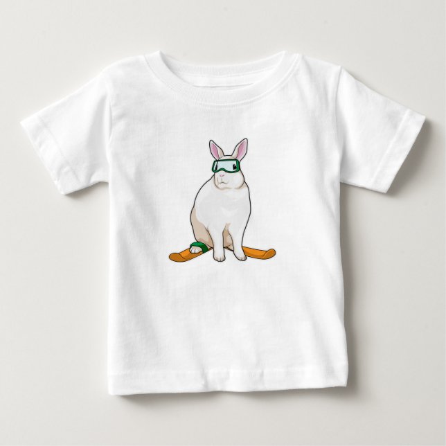 Bunny Skier Ski T Shirt (Framsida)