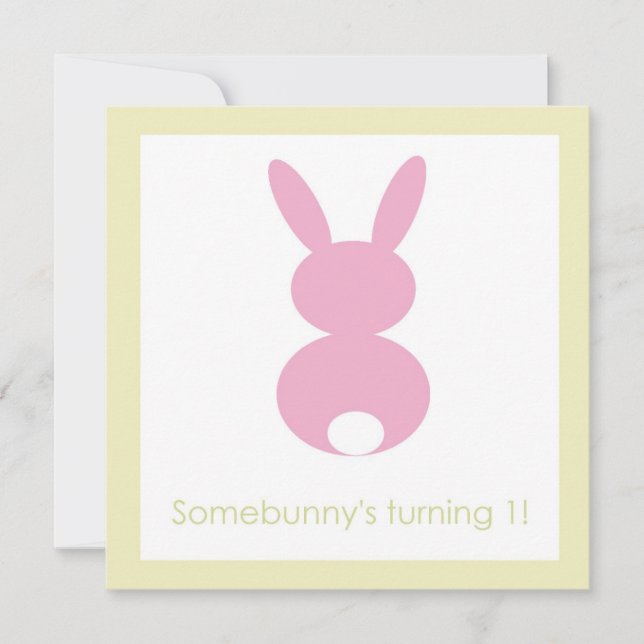 Bunny Skutt födelsedag eller inbjudan till babysko (Framsida)