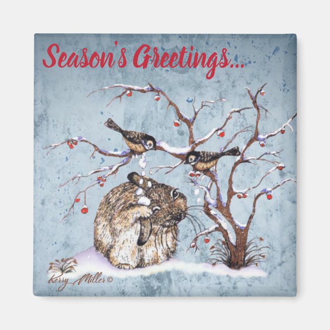 Bunny & Snö Birds Magnet (Framsidan)