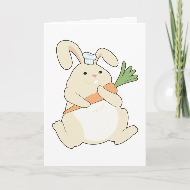 Bunny som Cook med morot Kort (Framsida)
