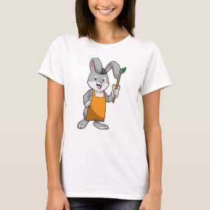 Bunny som målarfärg med färgpensel t shirt