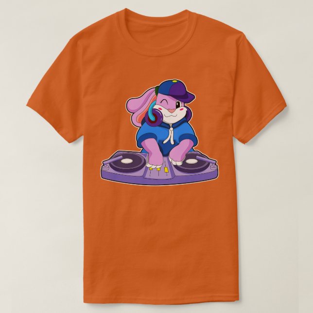 Bunny som musiker med mixer t shirt (Design framsida)