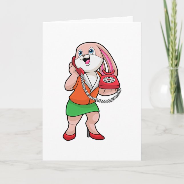 Bunny som sekreterare vid Mobila Kort (Framsida)