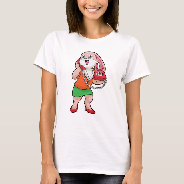 Bunny som sekreterare vid Mobila T Shirt (Framsida)