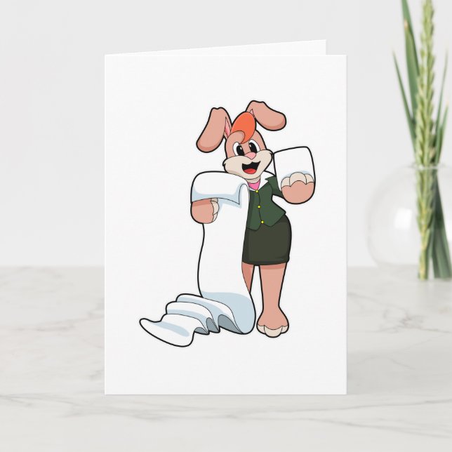 Bunny som sekreterare vid Pappra Kort (Framsida)
