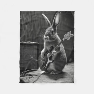 Bunny Spela en Guitar Fleecefilt