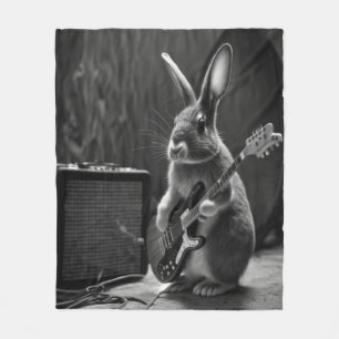 Bunny Spela en Guitar Fleecefilt