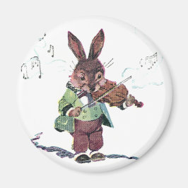Bunny Spela Violin Magnet