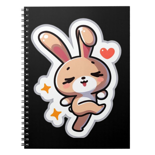 Bunny Spiral fotopatbok Anteckningsbok (Framsidan)