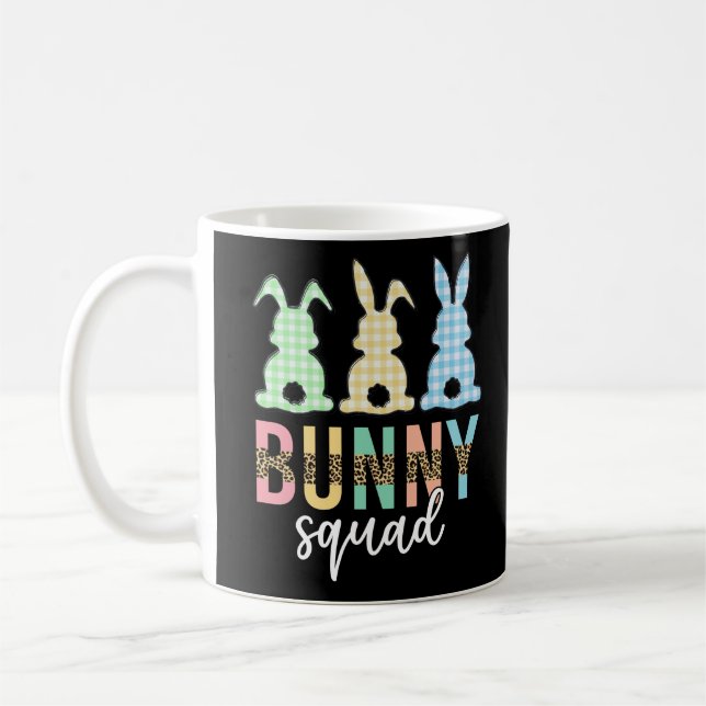 Bunny Squad | Påskägg Hunt Cute Bunny Kaffemugg (Vänster)